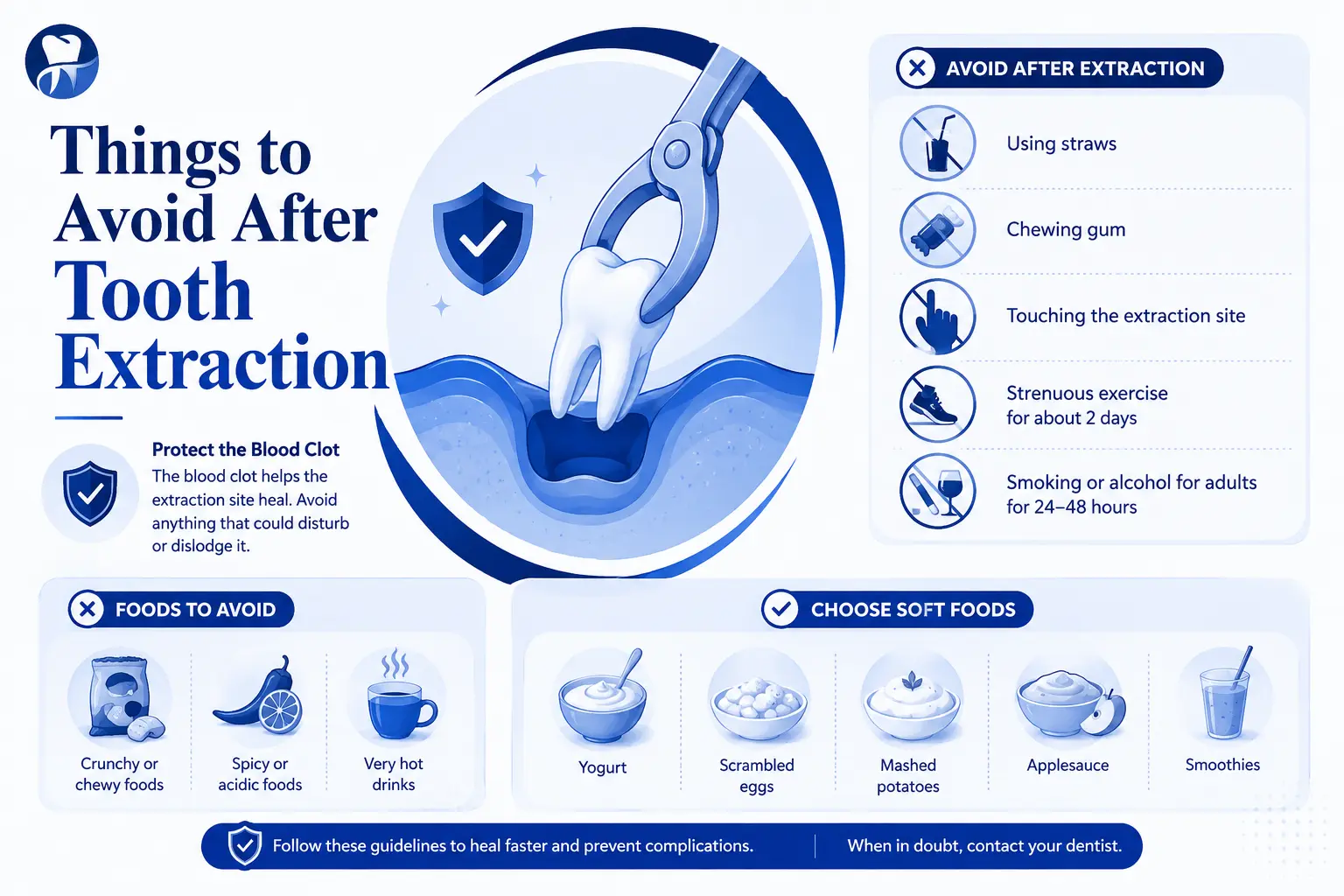 things to avoid after tooth extraction