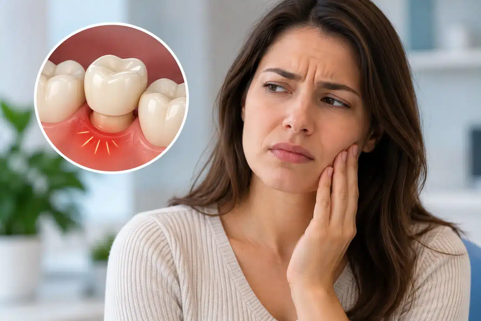 tooth pain under crown comes and goes